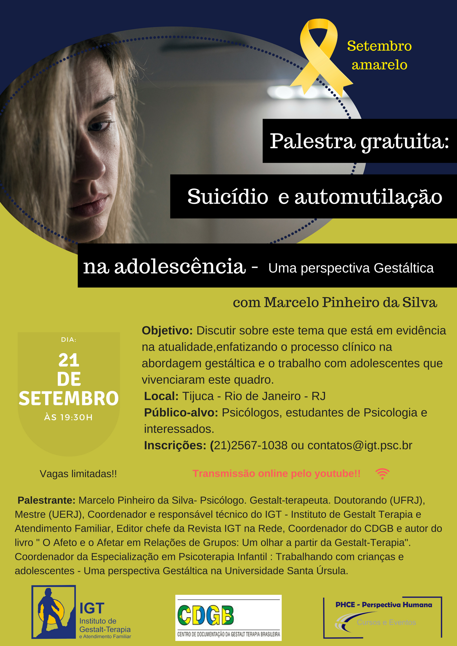 Leia mais sobre o artigo Palestra: Suicídio e Automutilação na Adolescência